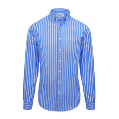HOWARD – Chemise Popeline Manches longues Coupe droite – Homme – Bleu ciel/Blanc