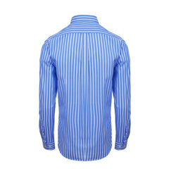 HOWARD – Chemise Popeline Manches longues Coupe droite – Homme – Bleu ciel/Blanc