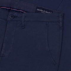 JACOBSON – Pantalon Chino coton stretch Coupe slim – Homme – Bleu marine