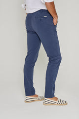 JACOBSON – Pantalon Chino coton stretch Coupe slim – Homme – Bleu marine