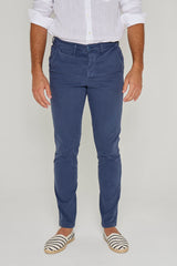 JACOBSON – Pantalon Chino coton stretch Coupe slim – Homme – Bleu marine