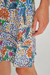 CLÉMENTINE – Robe Liberty Manches 3/4 Taille ajustée Bas évasé – Femme – Elm housse 102B