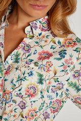 CLÉMENTINE – Robe Liberty Manches 3/4 Taille ajustée Bas évasé – Femme – Eva Belle 036C