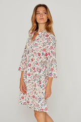 LAURANA – Robe Liberty Manches 3/4 Coupe droite – Femme – Eva Belle 036A