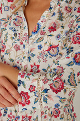 LAURANA – Robe Liberty Manches 3/4 Coupe droite – Femme – Eva Belle 036A
