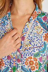 LAURANA – Robe Liberty Manches 3/4 Coupe droite – Femme – Elm Housse 102B