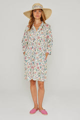 LAURANA – Robe Liberty Manches 3/4 Coupe droite – Femme – Eva Belle 036C