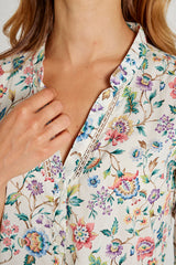 LAURANA – Robe Liberty Manches 3/4 Coupe droite – Femme – Eva Belle 036C
