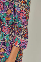 LAURANA – Robe Liberty Manches 3/4 Coupe droite – Femme – Elm Housse 102A