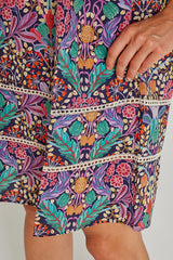 LAURANA – Robe Liberty Manches 3/4 Coupe droite – Femme – Elm Housse 102A