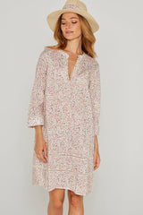 LAURANA – Robe Liberty Manches 3/4 Coupe droite – Femme – Donna Leight 008C