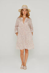 LAURANA – Robe Liberty Manches 3/4 Coupe droite – Femme – Donna Leight 008C