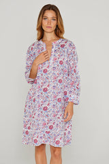 LAURANA – Robe Liberty Manches 3/4 Coupe droite – Femme – Christelle 028E