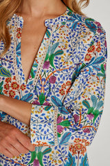 LAURANA – Robe Liberty Manches 3/4 Coupe droite – Femme – Elm Housse 102B