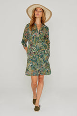 LAURALY – Robe Liberty Col Mao Manches 3/4 Coupe droite – Femme – Adelphie Voyage 137A