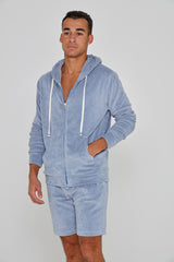 MILANO - Veste Capuche Zippé - Coupe Droite - Unisex - Gris Acier