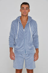 MILANO - Veste Capuche Zippé - Coupe Droite - Unisex - Gris Acier