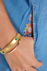 LAURASTL – Robe Tencel Col Mao Manches 3/4 Coupe droite – Femme