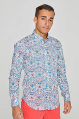 JOSEPH - Chemise Liberty Manches longues Coupe droite - Homme - Palmeira 035C