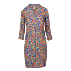 LAURALY – Robe Liberty Col Mao Manches 3/4 Coupe droite – Femme – Margaret Annie 037A