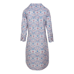 LAURALY – Robe Liberty Col Mao Manches 3/4 Coupe droite – Femme – Palmeira 035C