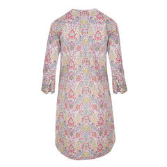 LAURALY – Robe Liberty Col Mao Manches 3/4 Coupe droite – Femme – Kensington Park 136A