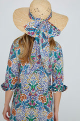 LAURALY – Robe Liberty Col Mao Manches 3/4 Coupe droite – Femme – Elm Housse 102B