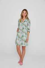 LAURALY – Robe Liberty Col Mao Manches 3/4 Coupe droite – Femme – Cape Vista 132B