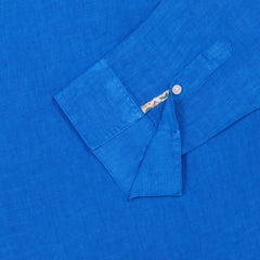 LAURENL – Tunique Lin Opp.Liberty Manches 3/4 Coupe évasée – Femme – Bleu royal/Mabelle 013K