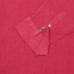 LAURENL – Tunique Lin Opp.Liberty Manches 3/4 Coupe évasée – Femme - Fraise/Margaret Annie 037B