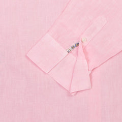 LAURENL – Tunique Lin Opp.Liberty Manches 3/4 Coupe évasée – Femme – Rose/Palmeira 035A