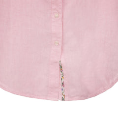 LAURENL – Tunique Lin Opp.Liberty Manches 3/4 Coupe évasée – Femme – Rose/Palmeira 035A