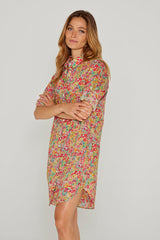 LAURENLY – Tunique Liberty Manches 3/4 Coupe évasée – Femme – Margaret Annie 037B