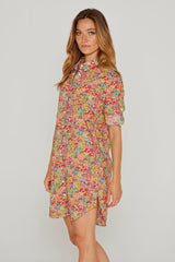 LAURENLY – Tunique Liberty Manches 3/4 Coupe évasée – Femme – Margaret Annie 037B