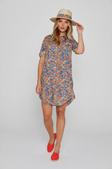 LAURENLY – Tunique Liberty Manches 3/4 Coupe évasée – Femme – Margaret Annie 037A