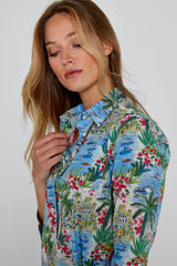 LAURENLY – Tunique Liberty Manches 3/4 Coupe évasée – Femme – Cape Vista 132A