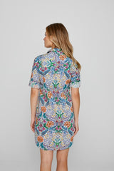 LAURENLY – Tunique Liberty Manches 3/4 Coupe évasée – Femme – Elm Housse 102B