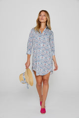 LAURENLY – Tunique Liberty Manches 3/4 Coupe évasée – Femme – Palmeira 035C