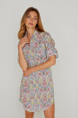 LAURENLY – Tunique Liberty Manches 3/4 Coupe évasée – Femme – Kensington Park 136A