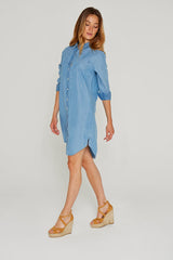 LAURENSTL – Tunique Tencel Manches 3/4 Coupe droite – Femme