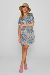 LAURENLY – Tunique Liberty Manches 3/4 Coupe évasée – Femme – Elm Housse 102B