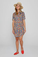 LAURENLY – Tunique Liberty Manches 3/4 Coupe évasée – Femme – Margaret Annie 037A