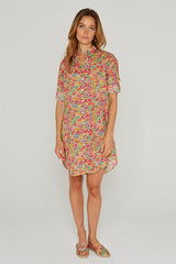 LAURENLY – Tunique Liberty Manches 3/4 Coupe évasée – Femme – Margaret Annie 037B