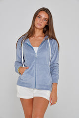 MILANO - Veste Capuche Zippé - Coupe Droite - Unisex - Gris Acier