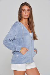 MILANO - Veste Capuche Zippé - Coupe Droite - Unisex - Gris Acier