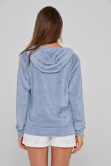 MILANO - Veste Capuche Zippé - Coupe Droite - Unisex - Gris Acier