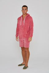 MILANO - Veste Capuche Zippé - Coupe Droite - Unisex - Corail