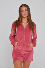 MILANO - Veste Capuche Zippé - Coupe Droite - Unisex - Corail