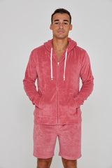 MILANO - Veste Capuche Zippé - Coupe Droite - Unisex - Corail