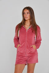 MILANO - Veste Capuche Zippé - Coupe Droite - Unisex - Corail